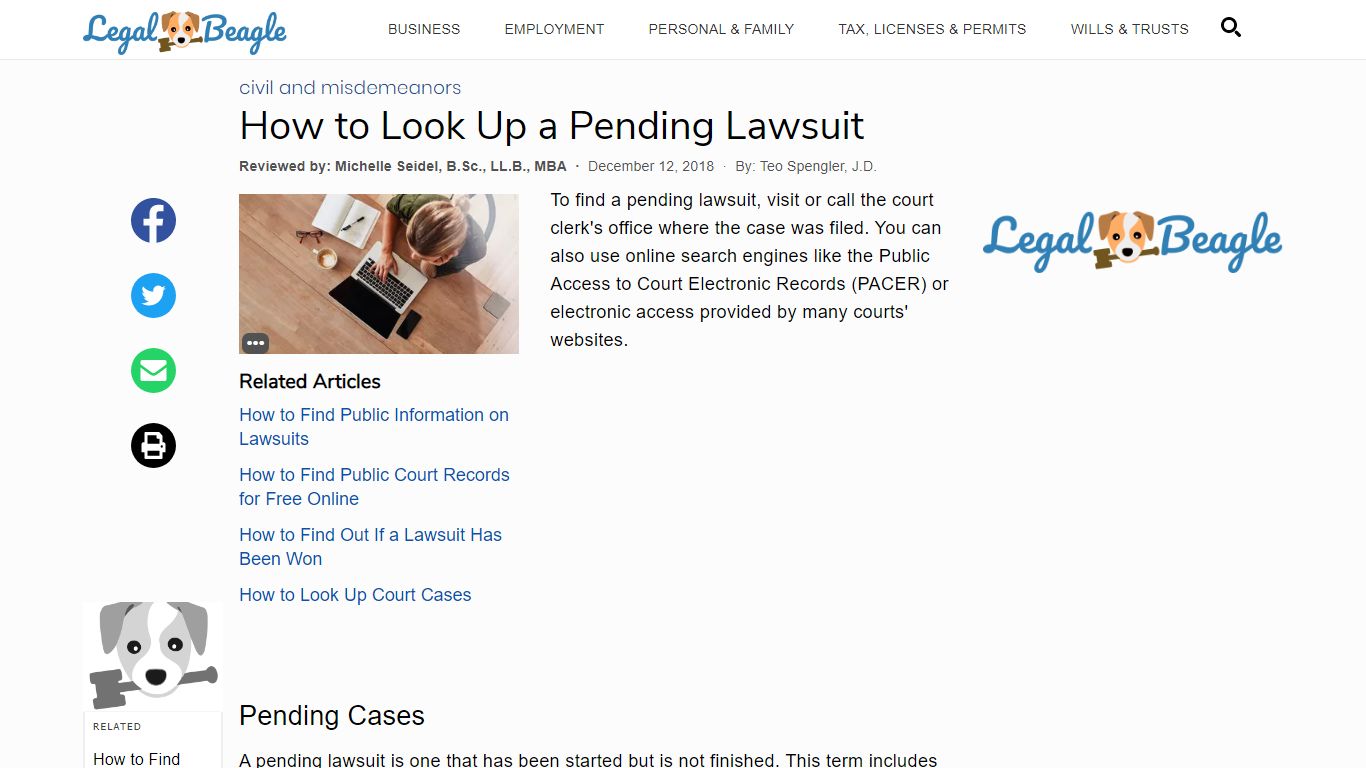How to Look Up a Pending Lawsuit | Legal Beagle